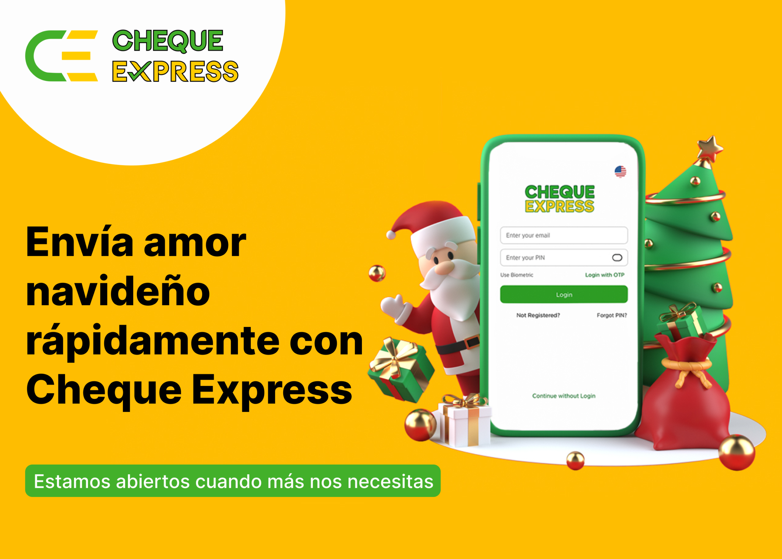 Envía Amor Navideño Rápido con Cheque Express