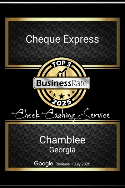 Best Check Cashing Award in Chamblee, GA